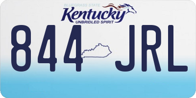 KY license plate 844JRL