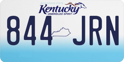 KY license plate 844JRN