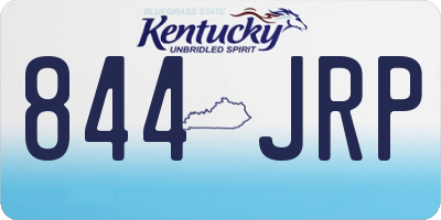KY license plate 844JRP
