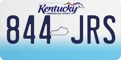 KY license plate 844JRS