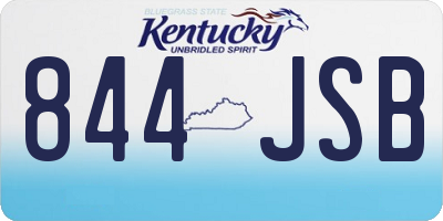 KY license plate 844JSB