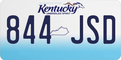KY license plate 844JSD