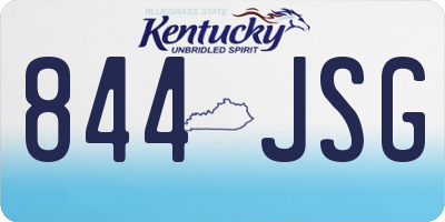 KY license plate 844JSG