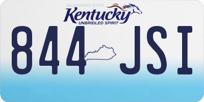 KY license plate 844JSI