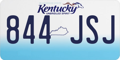 KY license plate 844JSJ