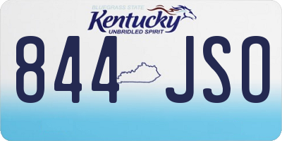 KY license plate 844JSO