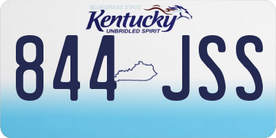 KY license plate 844JSS