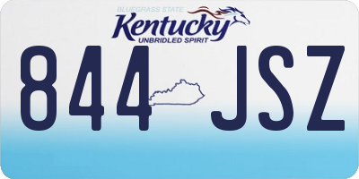 KY license plate 844JSZ