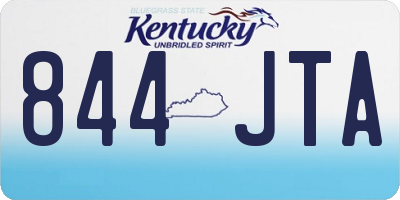 KY license plate 844JTA