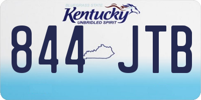KY license plate 844JTB