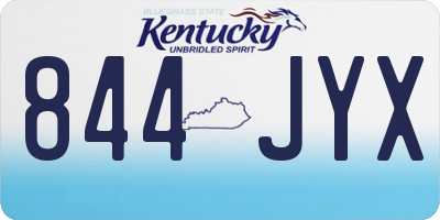KY license plate 844JYX