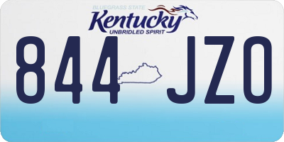 KY license plate 844JZO