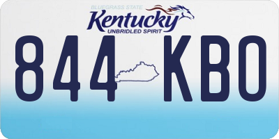 KY license plate 844KBO