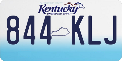 KY license plate 844KLJ