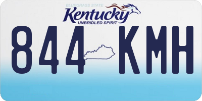 KY license plate 844KMH