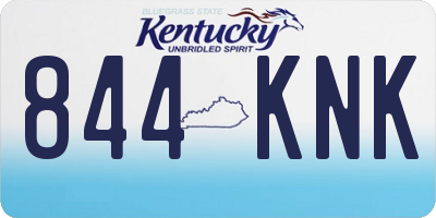 KY license plate 844KNK