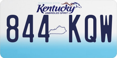 KY license plate 844KQW