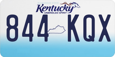 KY license plate 844KQX