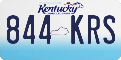 KY license plate 844KRS