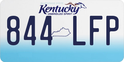 KY license plate 844LFP