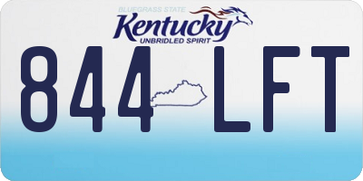 KY license plate 844LFT