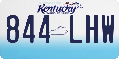 KY license plate 844LHW