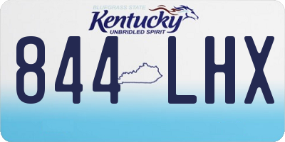 KY license plate 844LHX