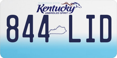 KY license plate 844LID