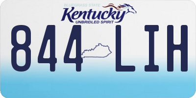 KY license plate 844LIH