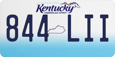 KY license plate 844LII