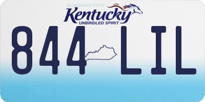 KY license plate 844LIL