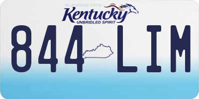 KY license plate 844LIM