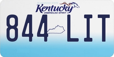 KY license plate 844LIT