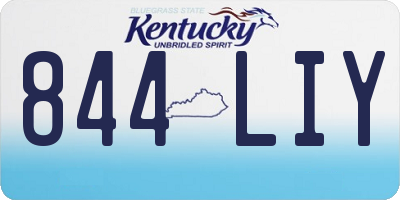 KY license plate 844LIY