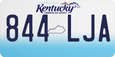 KY license plate 844LJA