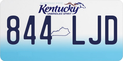 KY license plate 844LJD