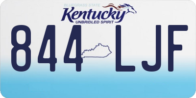 KY license plate 844LJF