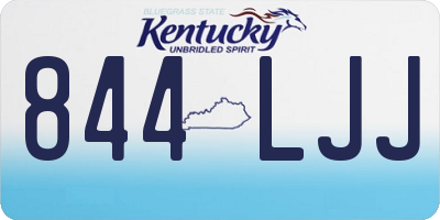 KY license plate 844LJJ