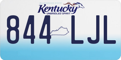 KY license plate 844LJL