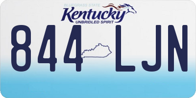 KY license plate 844LJN