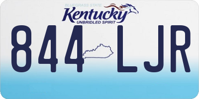 KY license plate 844LJR