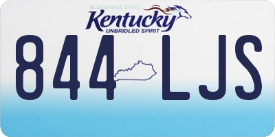 KY license plate 844LJS
