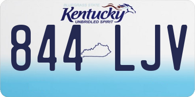 KY license plate 844LJV
