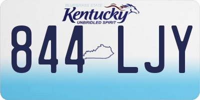KY license plate 844LJY