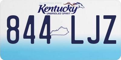 KY license plate 844LJZ