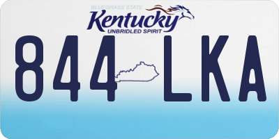 KY license plate 844LKA