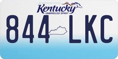 KY license plate 844LKC