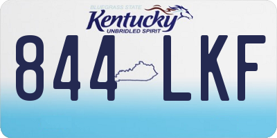 KY license plate 844LKF