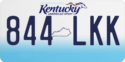 KY license plate 844LKK