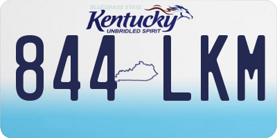 KY license plate 844LKM